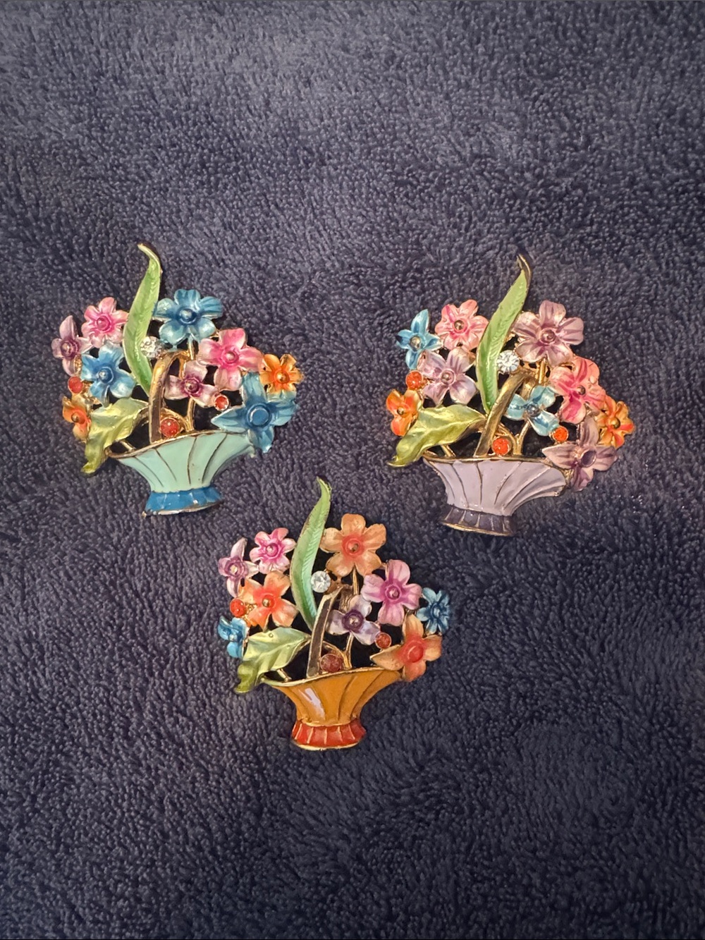 Vintage Brooches, set of 3